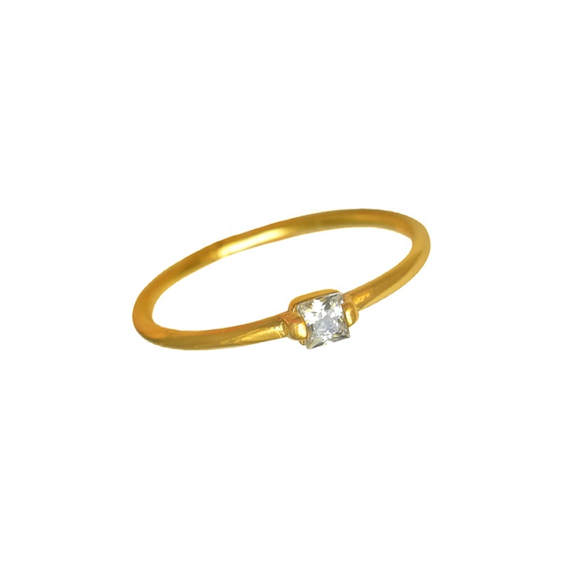 anillo circonita oro