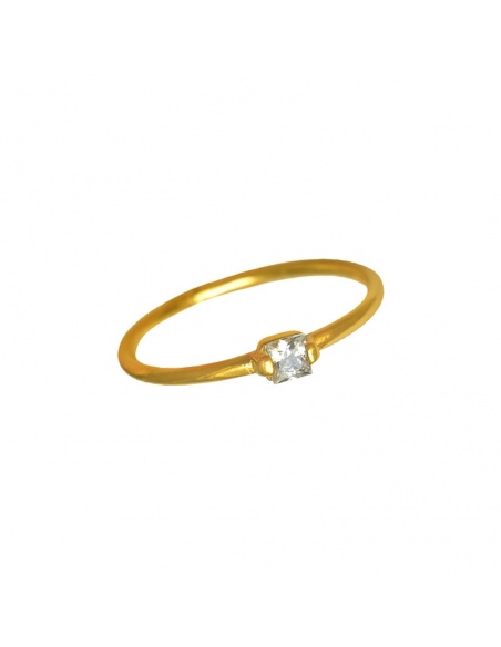anillo circonita oro