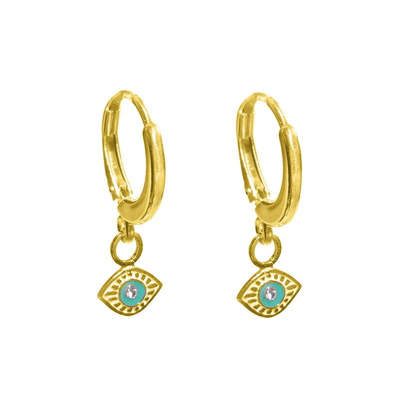 Pendientes oro ojo turco