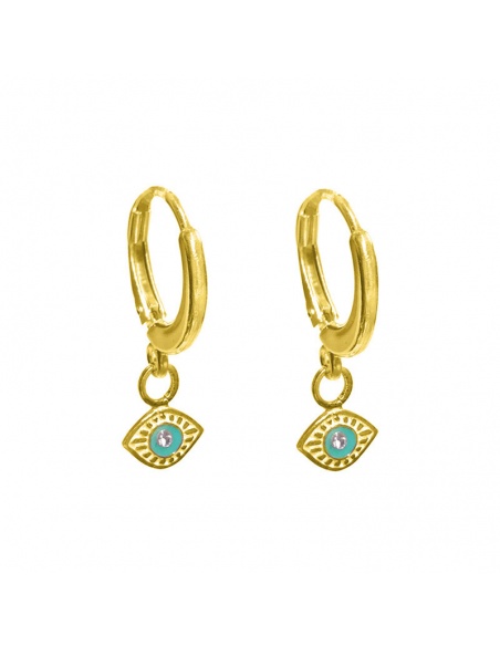 Pendientes oro ojo turco