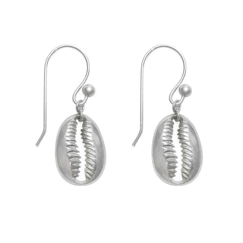 Pendientes conchas plata