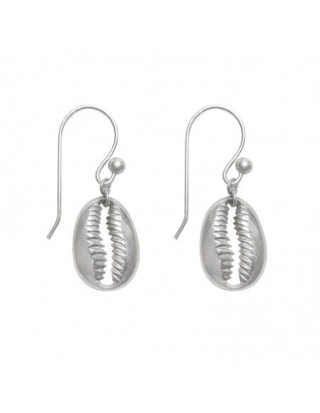 Pendientes conchas plata