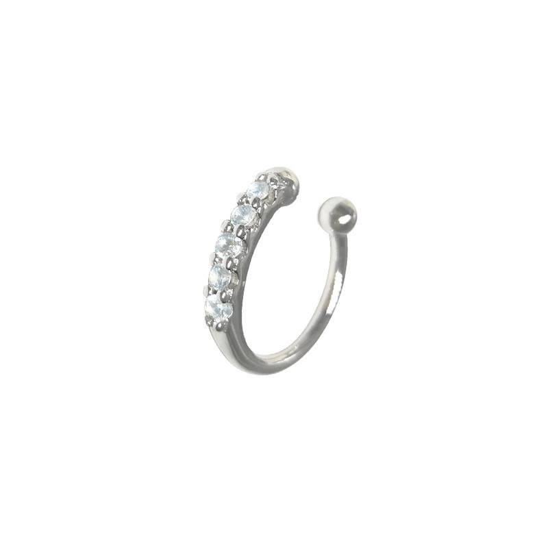 Earcuff plata aro circonitas