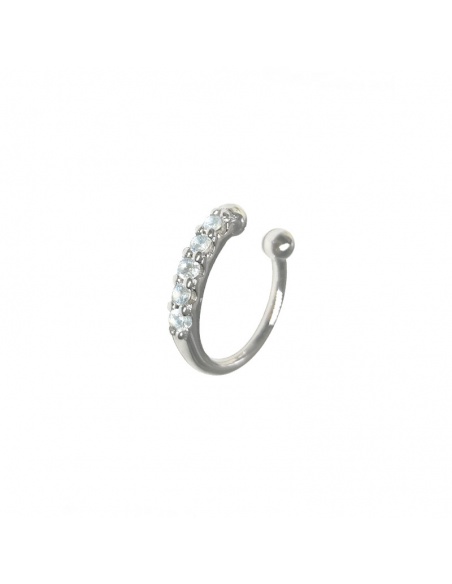 Earcuff plata aro circonitas