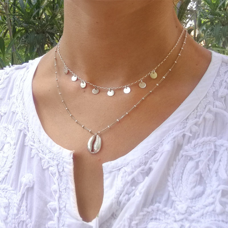 Colgante concha plata 2