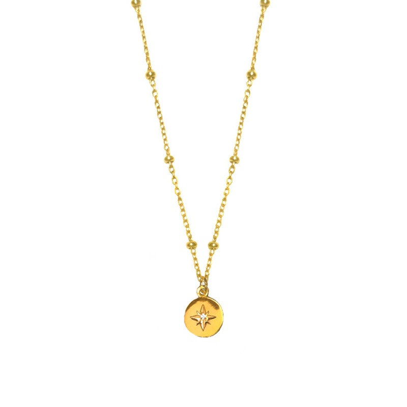 Colgante rosa de los vientos oro