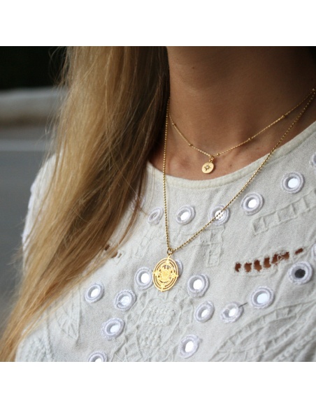 Colgante rosa de los vientos oro Colgante rosa de los vientos oro