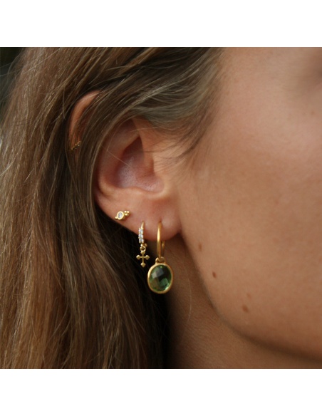 Pendiente mini oro circonita Pendiente mini oro circonita