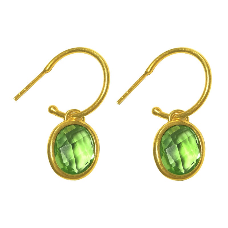 Pendientes oro cristal