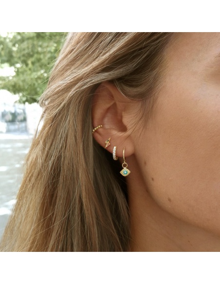 Pendiente rayo circonitas colores