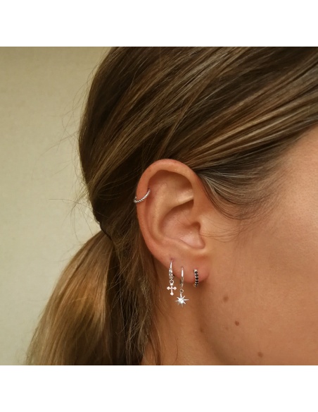 Pendiente aro mini plata Pendiente aro mini plata