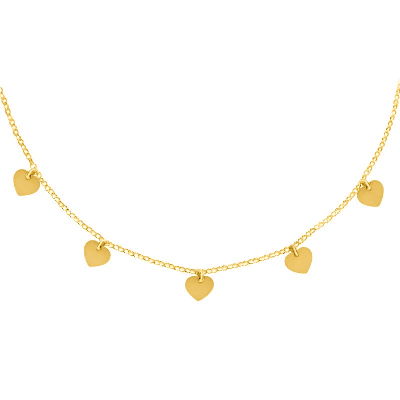 Choker medallitas corazones oro Choker medallitas corazones oro