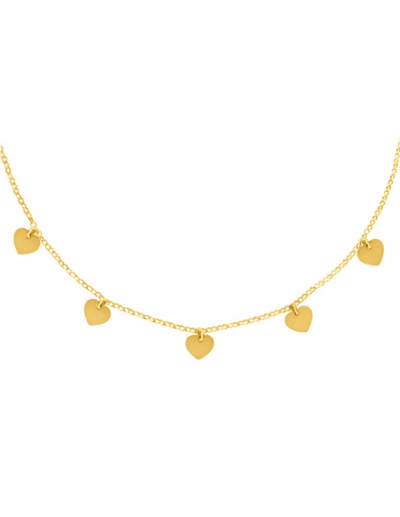 Choker medallitas corazones oro Choker medallitas corazones oro