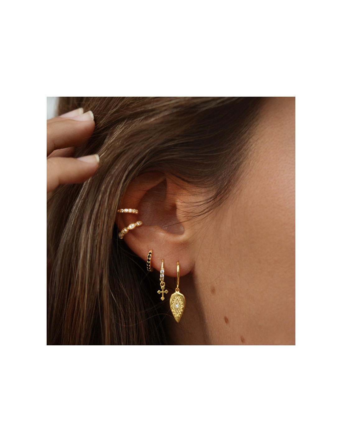 Pendiente ear cuff circonitas Pendiente ear cuff circonitas