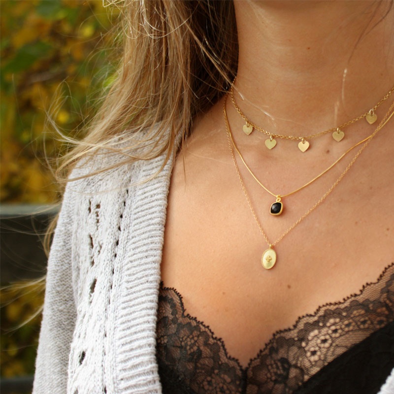 Colgante plata baño oro cruz 2