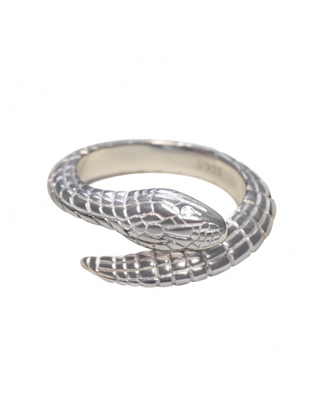 Anillo serpiente plata