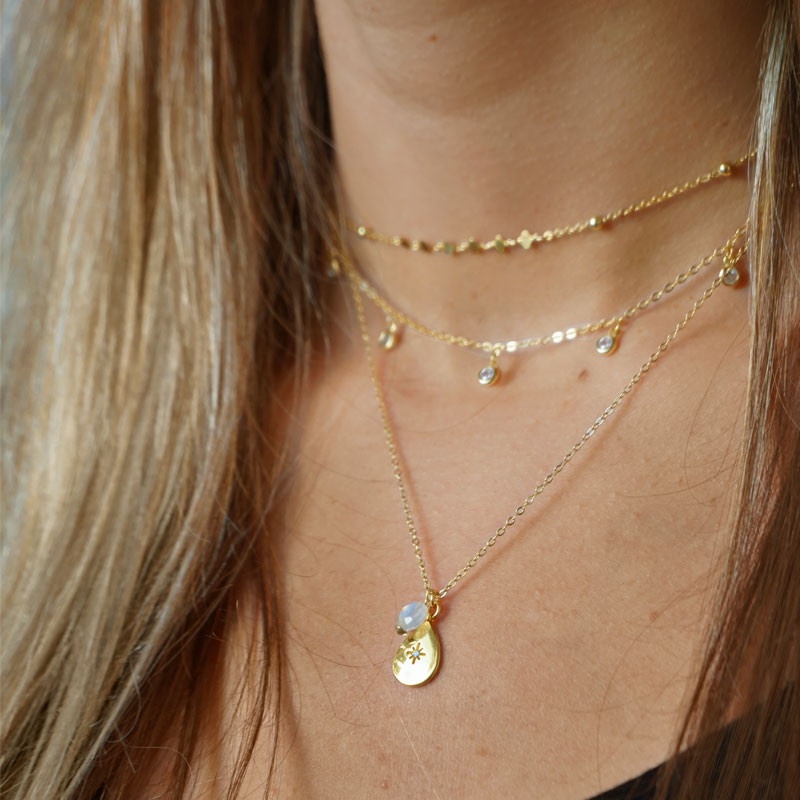 Collar colgante piedra lunar 2