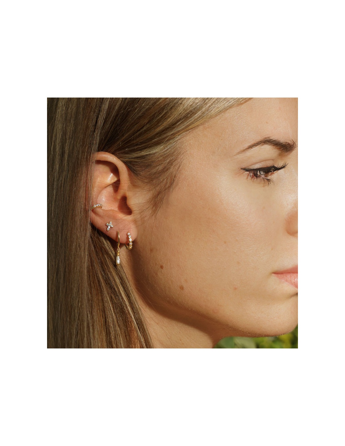 Pendiente perla oro Pendiente perla oro