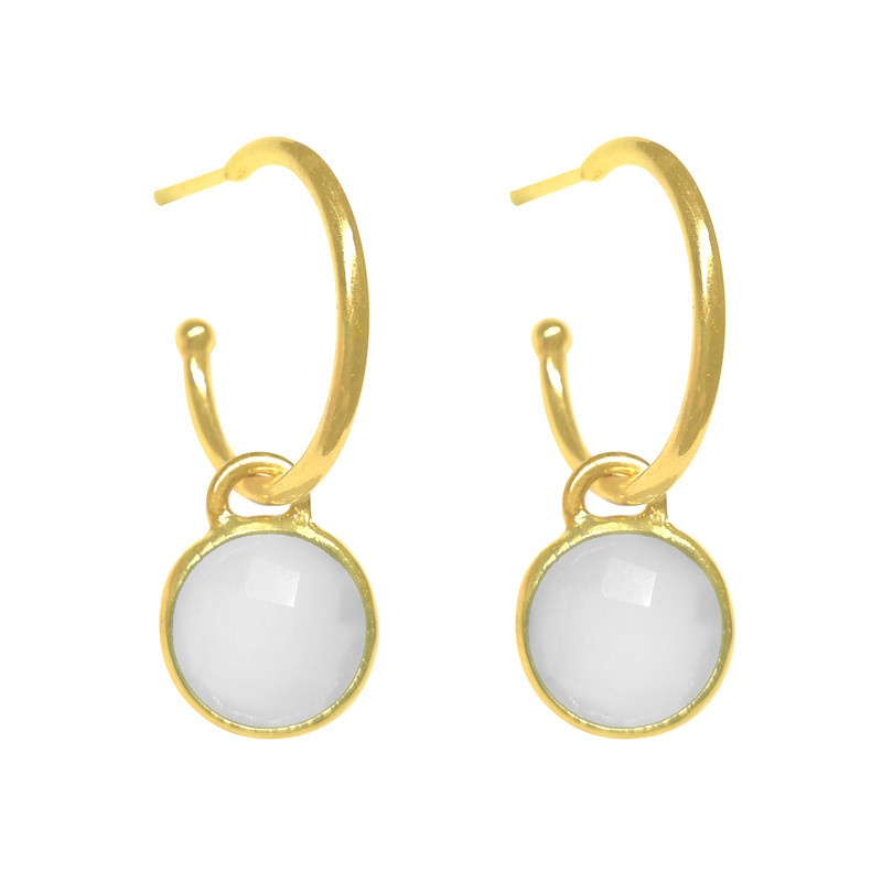 Pendientes aro oro light