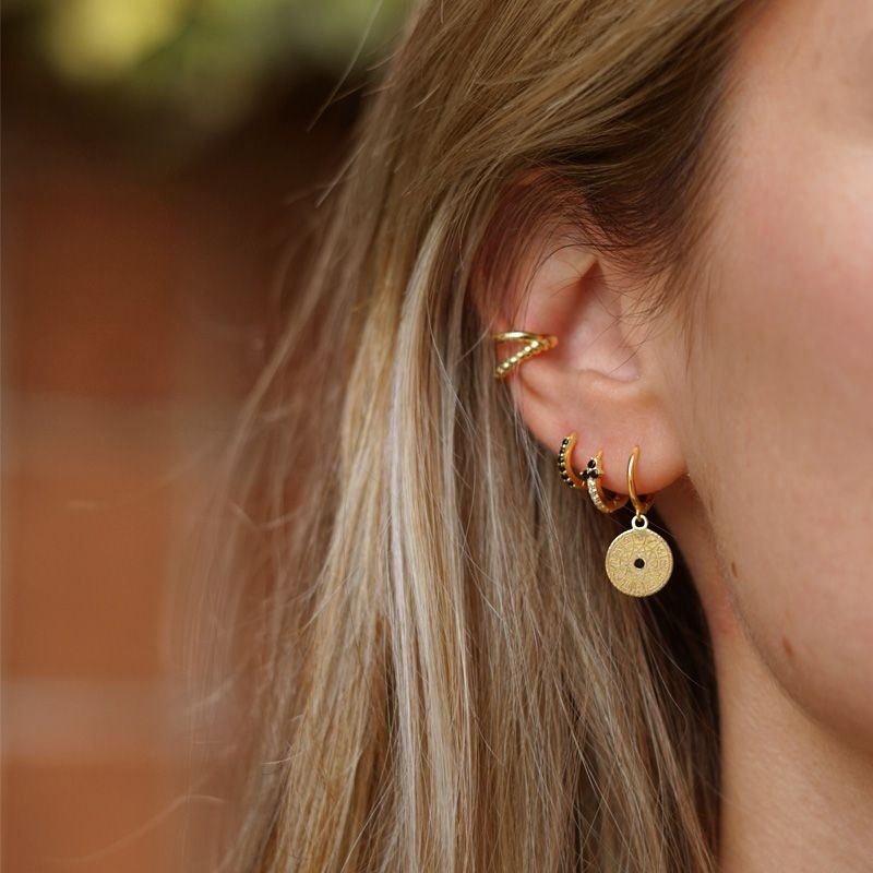 Pendiente circonitas negras 2