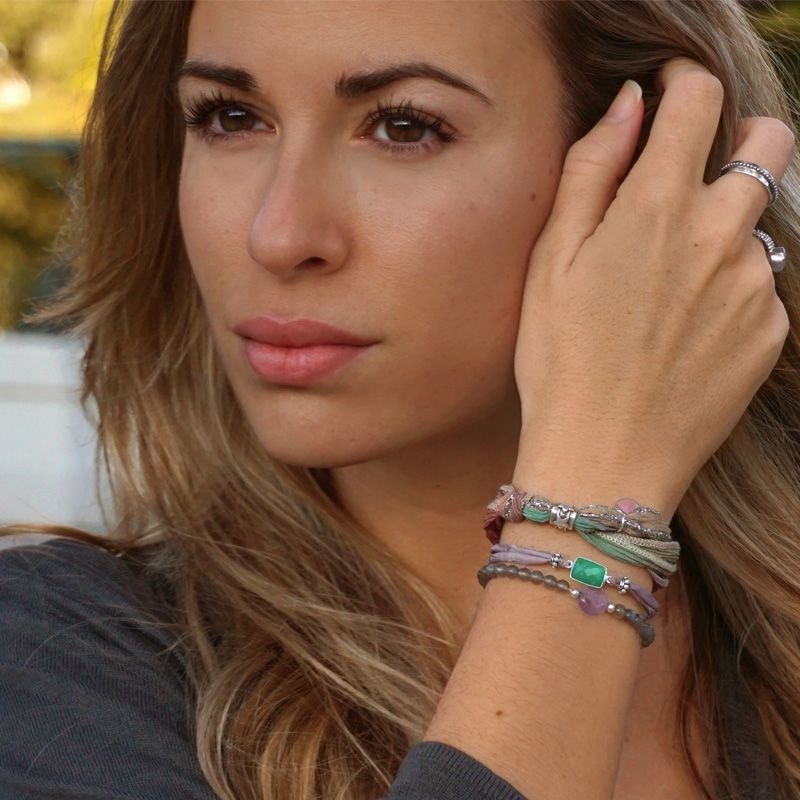 Pulsera crisoprasa plata seda 2