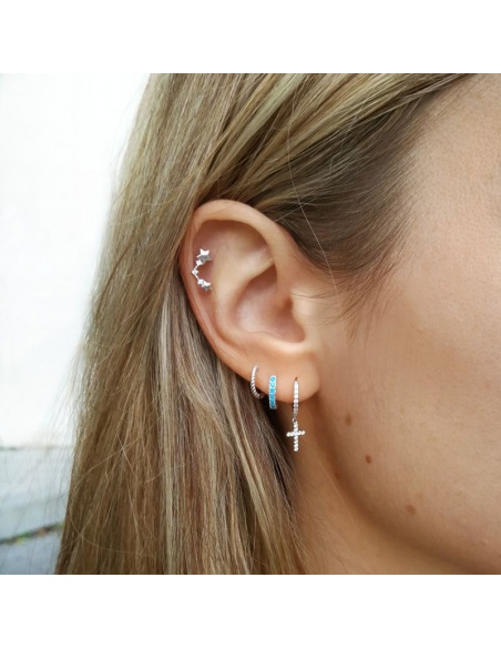 Pendientes circonitas plata