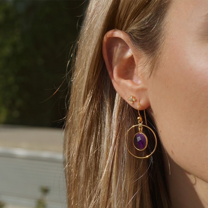 pendiente cruz oro circonitas 2