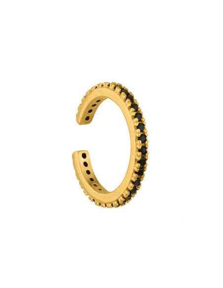 pendiente earcuff circonitas negras