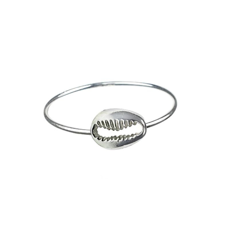 anillo concha plata