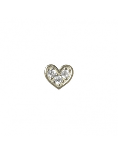 Pendiente corazon plata