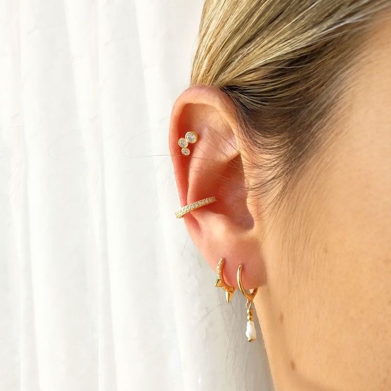 pendientes pinchos oro circonitas 2