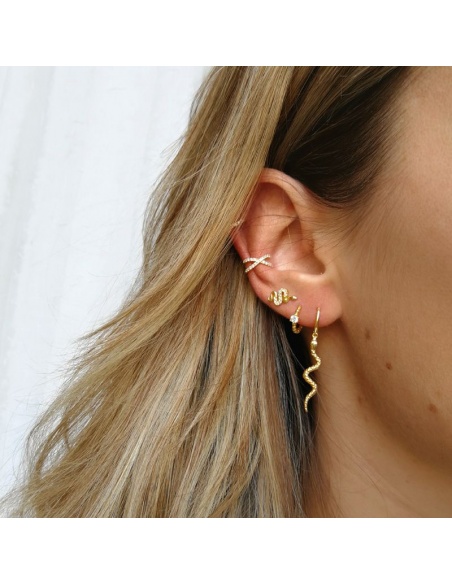 Pendientes largos serpientes oro Pendientes largos serpientes oro