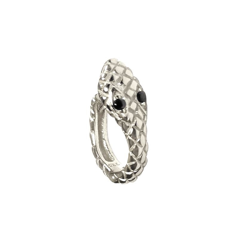 pendiente serpiente aro plata pendiente serpiente aro plata