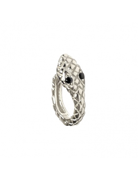 pendiente serpiente aro plata pendiente serpiente aro plata