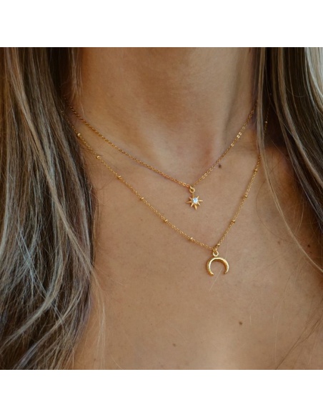 colgante luna oro