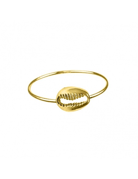 anillo concha oro