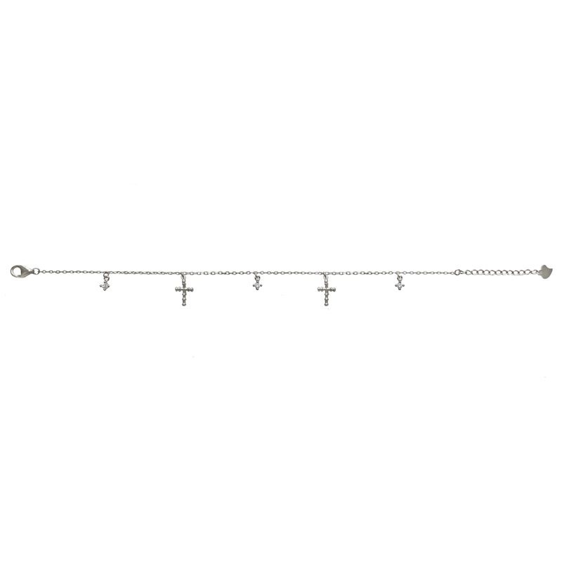 pulsera cruces plata