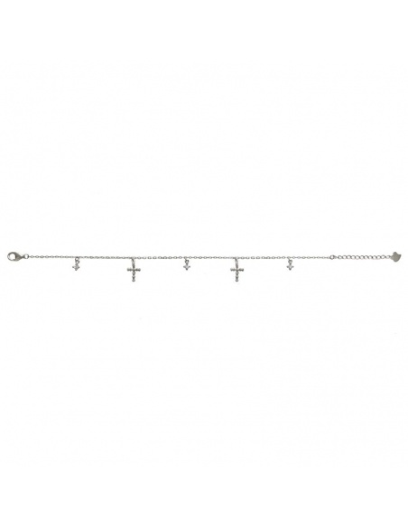 pulsera cruces plata