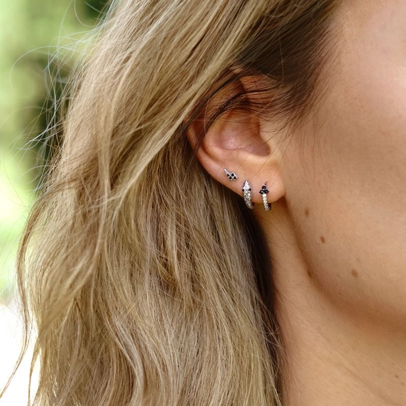 Pendiente circonitas aro plata 2