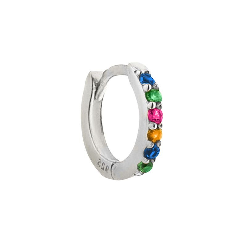 mini aro plata circonitas colores