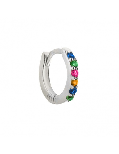 mini aro plata circonitas colores