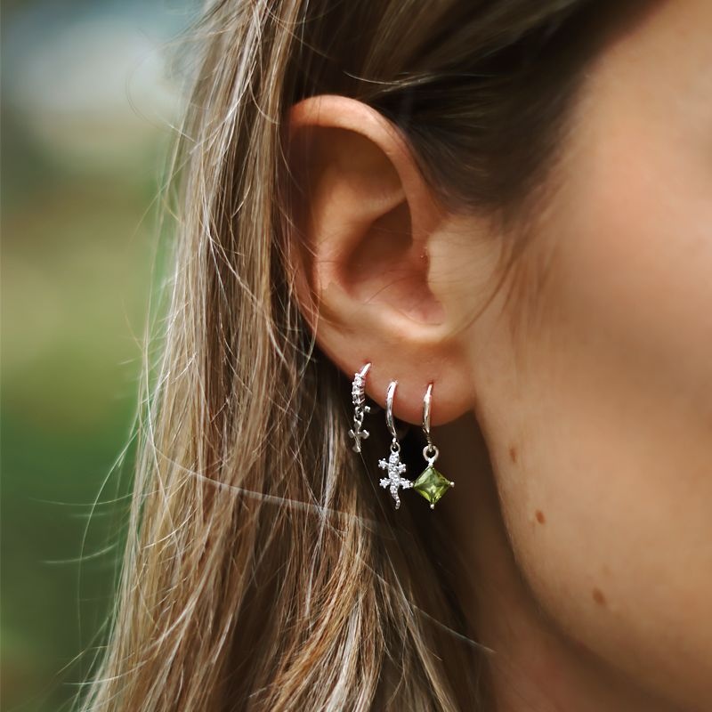 Pendiente plata salamandra 2