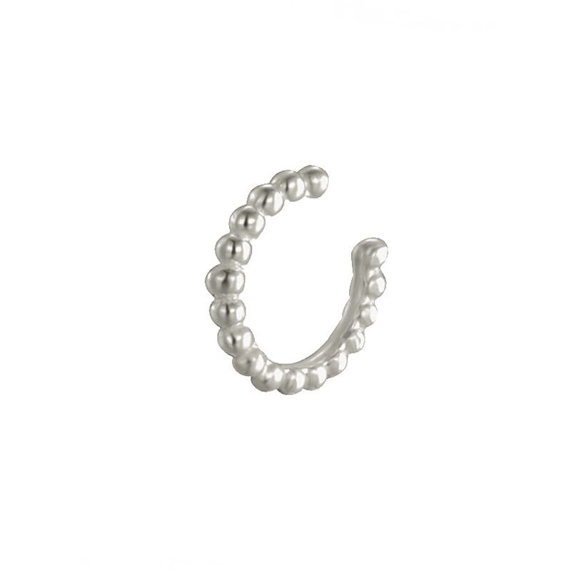 earcuff plata bolitas