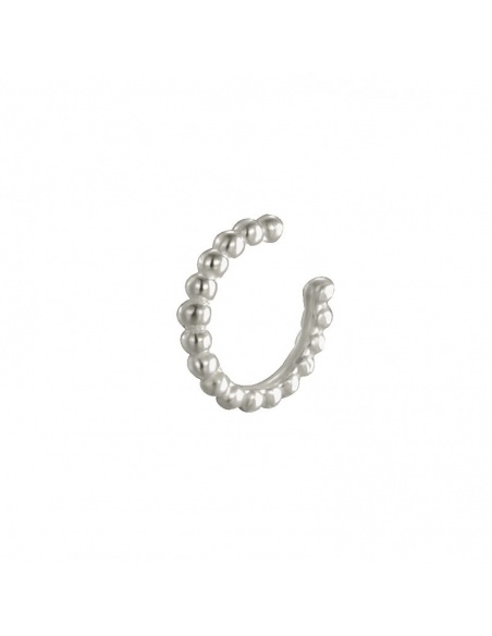 earcuff plata bolitas