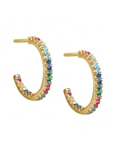 pendientes aros circonitas colores pendientes aros circonitas colores