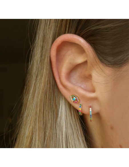 pendientes aro circonitas colores pendientes aro circonitas colores