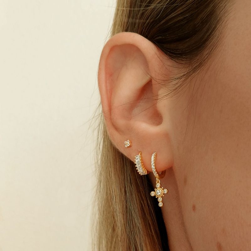 pendiente cruz circonitas plata 2