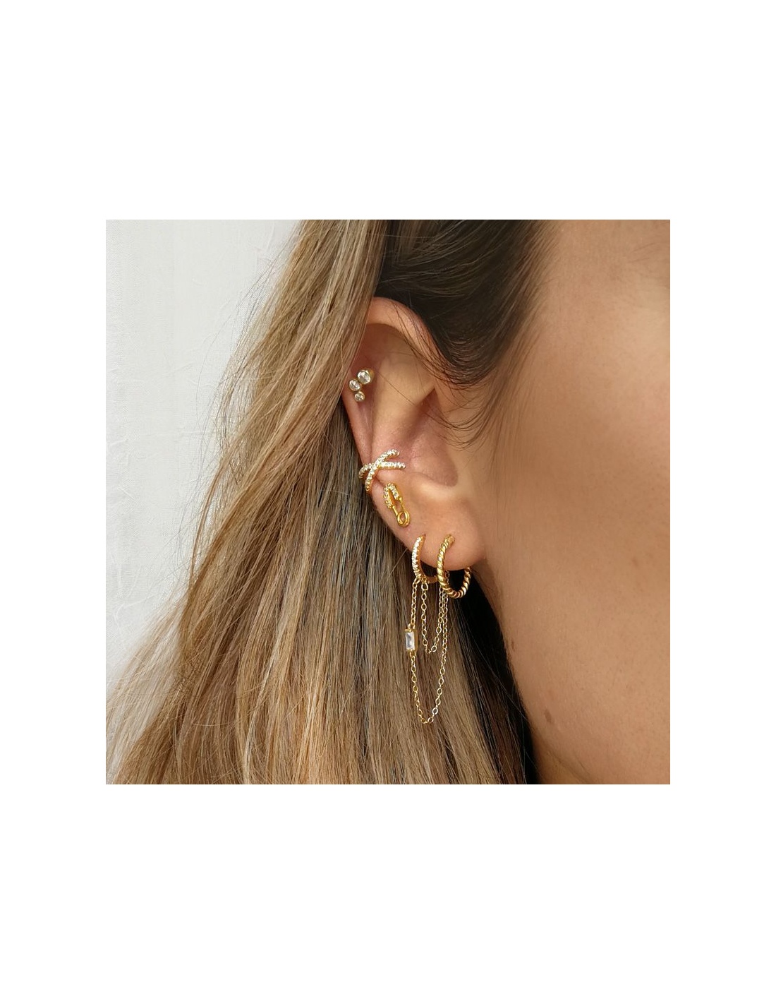 pendiente clip plata pendiente clip plata