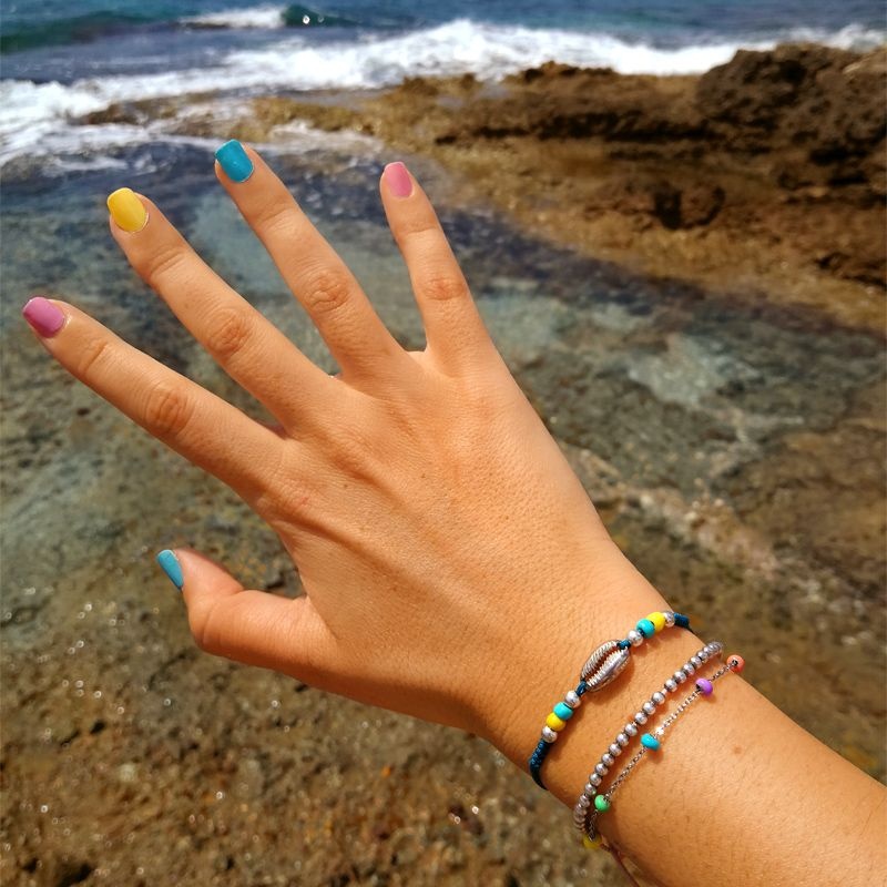 Pulsera concha plata 2