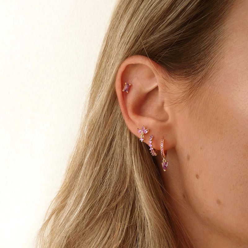 pendiente lila oro 2